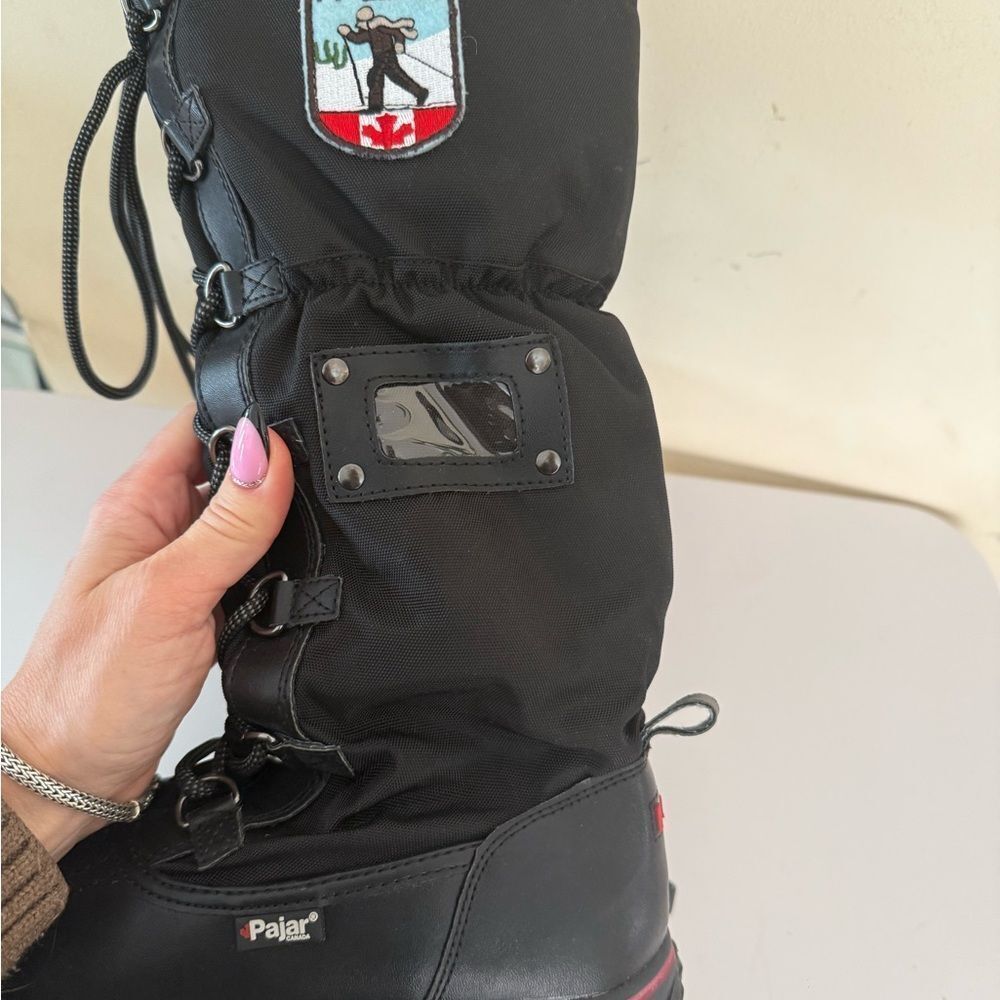 Pajar Women's Black Tall Lace-Up Boots Size 5.5 Used- Like New - Picture 9 of 11